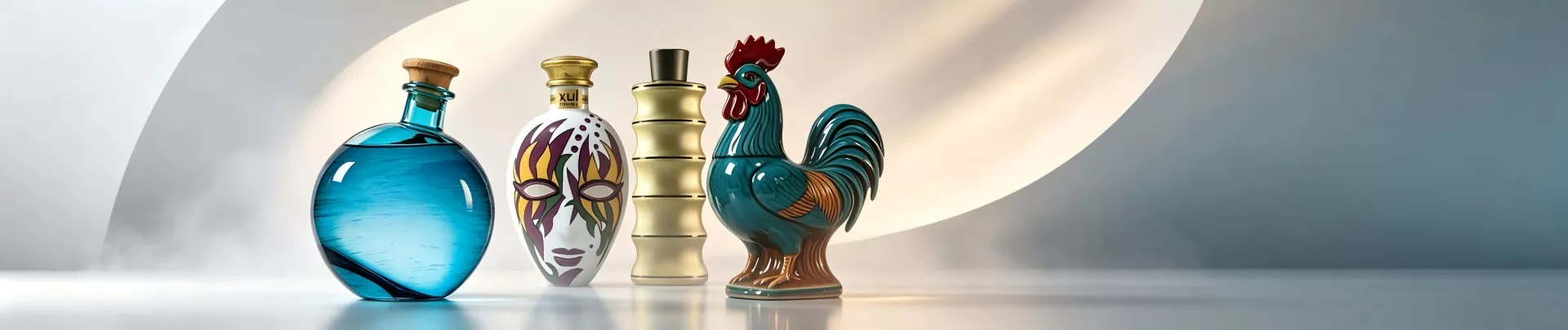 Γυάλινα μπουκάλια μοναδικού σχήματος